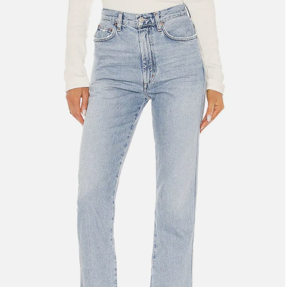 AGOLDE Pinch Waist High Rise Kick in Riptide